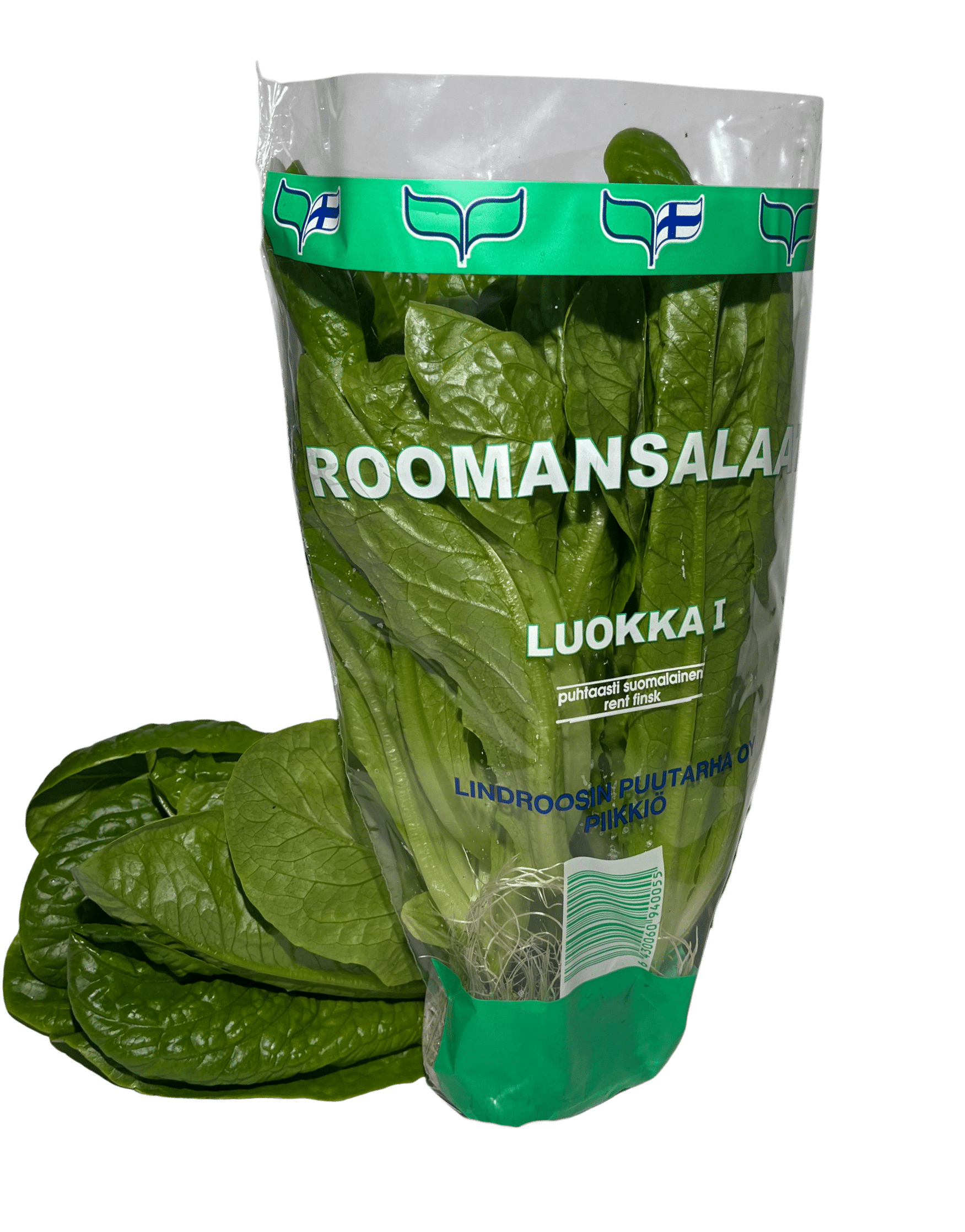 Roomansalaatti pussissa ja ilman pussia.
